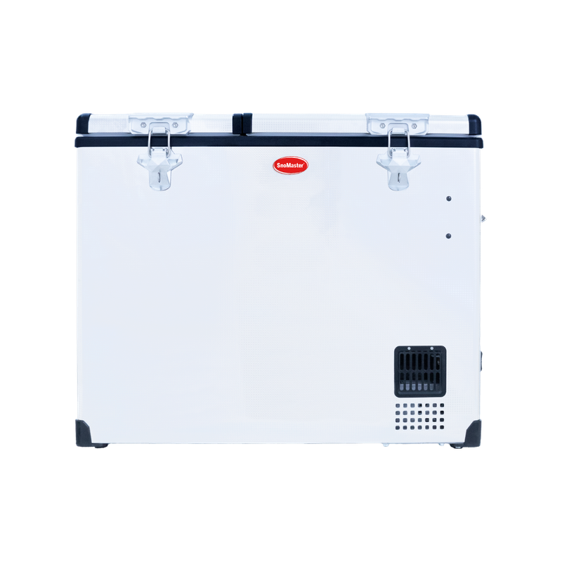 SnoMaster - 72L Dual Compartment Portable Fridge/Freezer AC/DC -  Stainless Steel (SMDZ-CL72D)