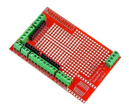 Diy Prototyping Expansion Board For Rpi B+ Red Smp0022