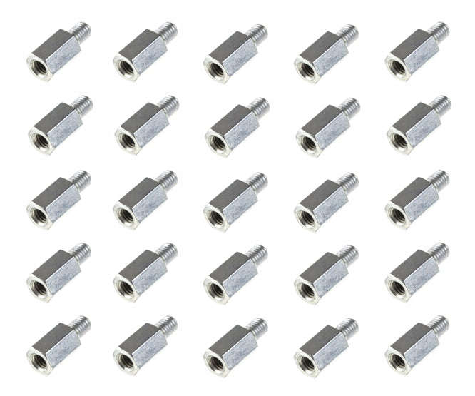 Nickel Metal Spacer Mal Fem M3x6x6mm 1 K/Bag Mf3x6x6