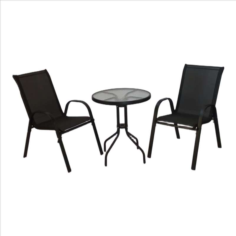 Seagull 3 Piece Steel Patio Set ConsistsOf: 2 X Steel Patio Chairs (Spf Kdc 2) + 1 X 60cm Steel/...