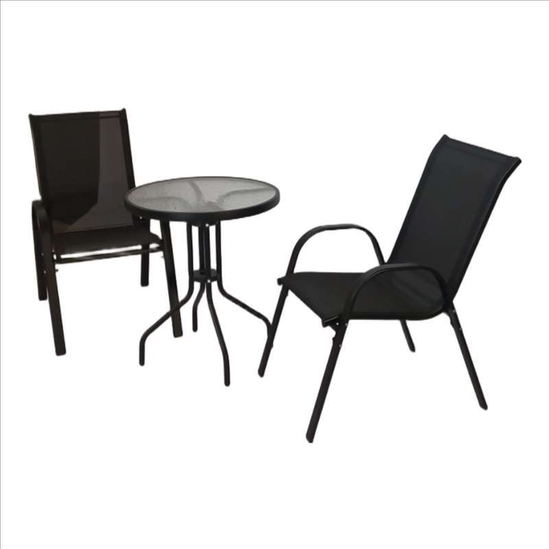 Seagull 3 Piece Steel Patio Set ConsistsOf: 2 X Steel Patio Chairs (Spf Kdc 2) + 1 X 60cm Steel/...