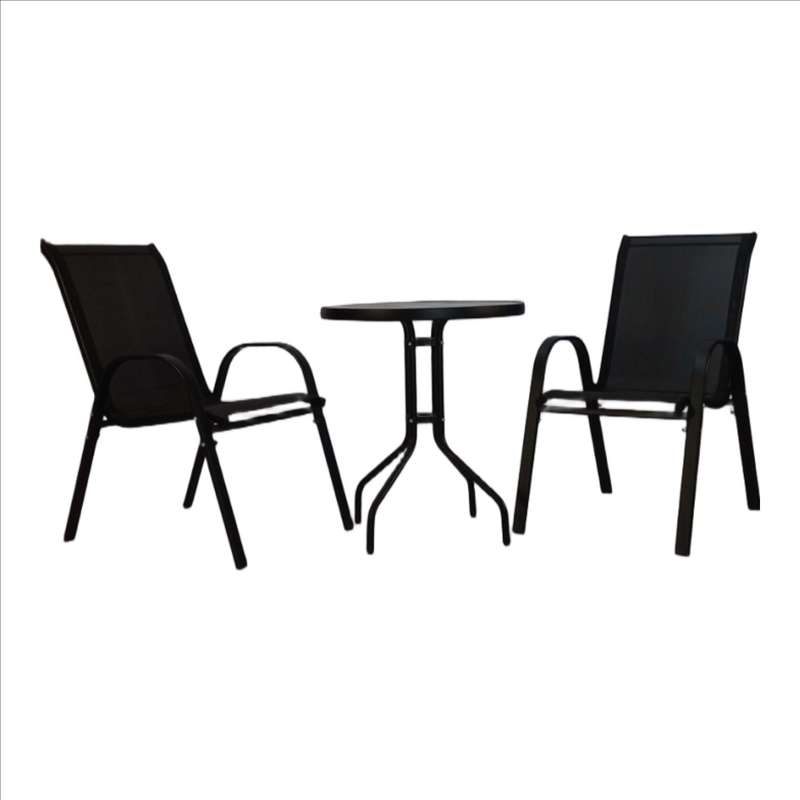 Seagull 3 Piece Steel Patio Set ConsistsOf: 2 X Steel Patio Chairs (Spf Kdc 2) + 1 X 60cm Steel/...