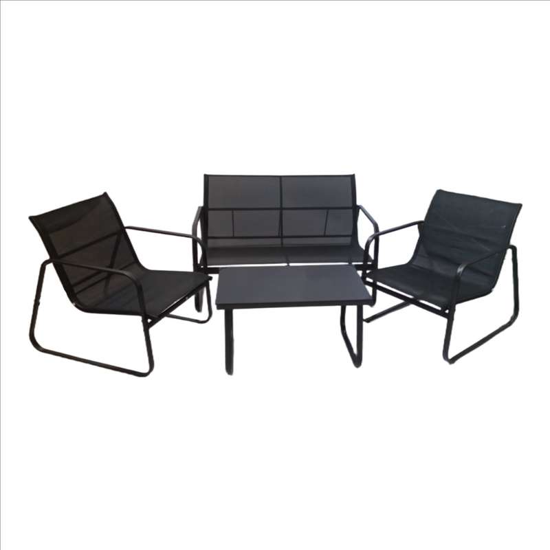 Seagull Conversation 2 Textilene Patio Set 4 PcsSingle Chair: 61x79x75cmDouble Chair: 114.5x79x...