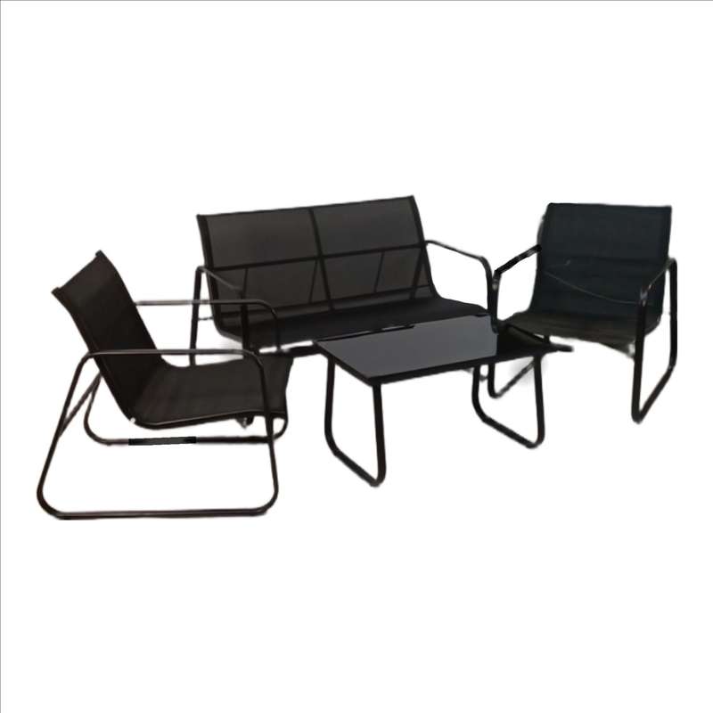 Seagull Conversation 2 Textilene Patio Set 4 PcsSingle Chair: 61x79x75cmDouble Chair: 114.5x79x...