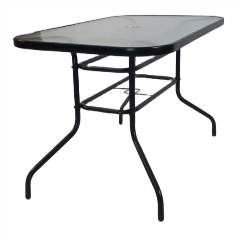 Seagull Table 150 Cm Size:L150*W90*H70 Cm,Steel 42*14mm, 5 Mm Tempered Glass TopColour: Graphite