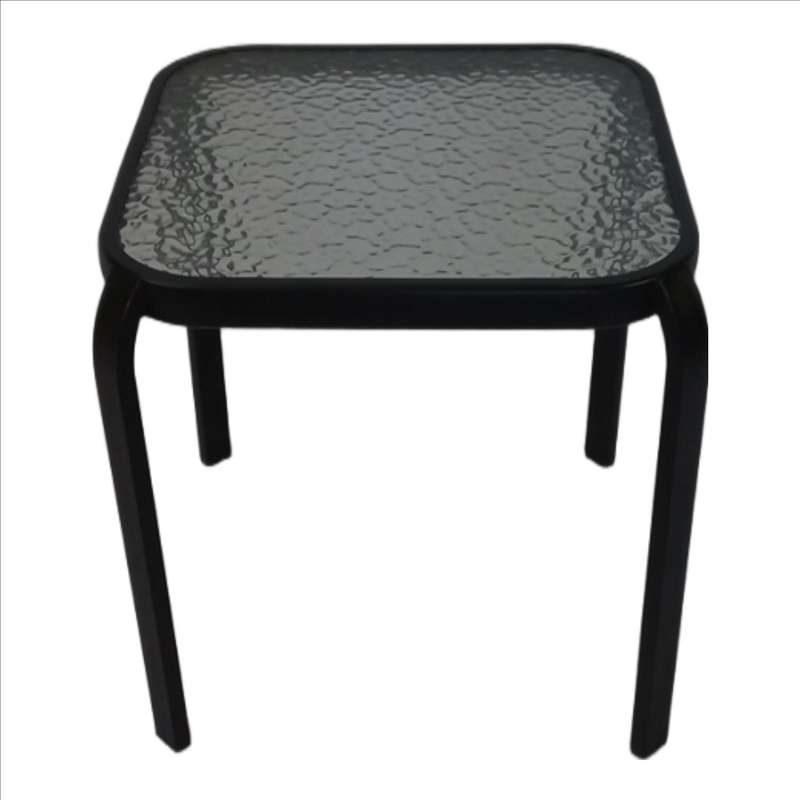 Seagull Bistro Glass TableDimension: 40 X40 Xh40 Cm Steel Tube: 28 X15 Mm