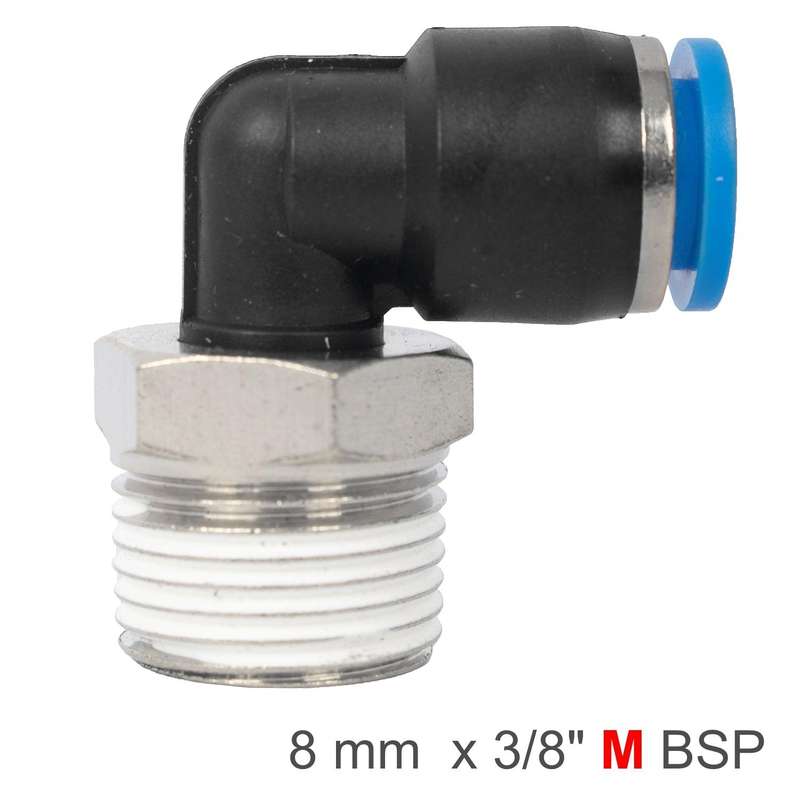 Elbow 8 Mm 3/8 M Pu Hose Fitting