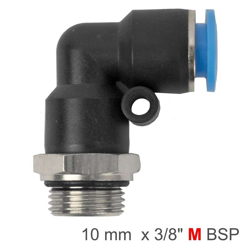 Pu Hose Fitting Elbow W/O Ring 10 Mm 3/8 M