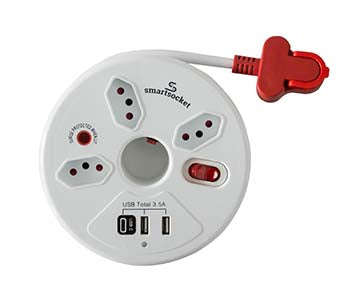 Smartsocket Hub Usb Surge Round