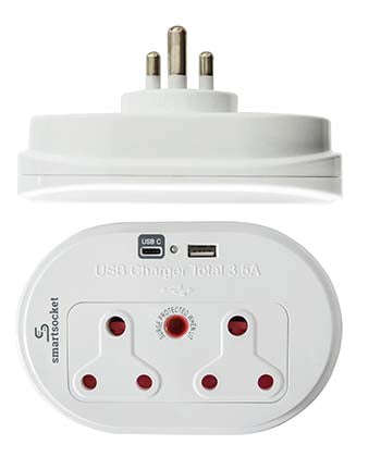 Smartsocket Adaptor Surge 2 X16 A+Usb