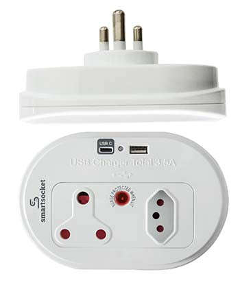 Smartsocket Adaptor Surge 1 X16 A 1 X5 A+Usb