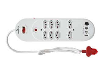 Smartsocket Multiplug 8 Way 5 A Usbsurge