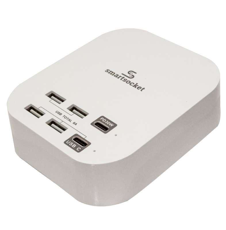 Smartsocket Power Hub Usb 6 A +Power Del