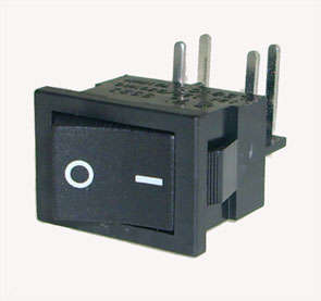 Rocker Switch Mini Dpst 15x21mm R/A Pcb Ss21 Bbinpd