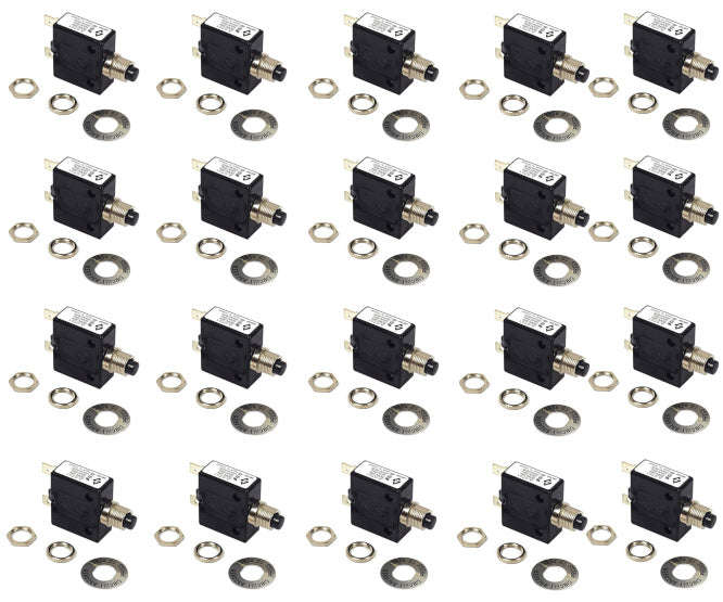 Circuit Breaker P/Mnt 250 Vac 12 A M11 Rnd Nut 50/Bag St 2 12 A