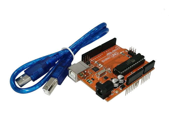 Arduino Uno R3 Develop. Module Board Long Side Term + Usb Lead St1025 W/Wrap