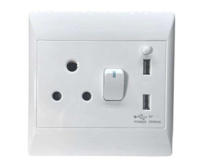 Socket 1x16 A 2x Usb 4x4 Sti 1077