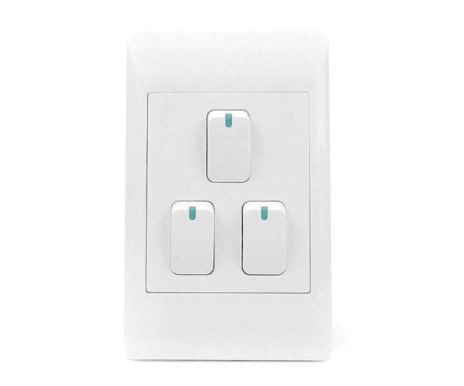 3 Levers 1 Way Wall Switch 2x4 Sti 1020