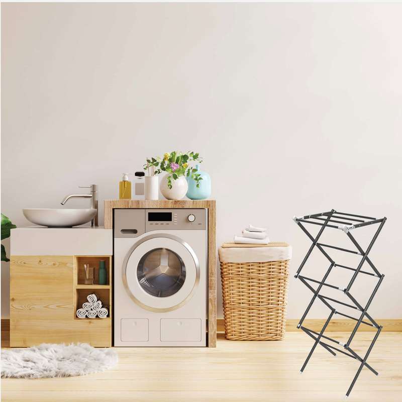 3 Tier Clothes Drying Stand Foldable, Extendable 7.5 M Capacity