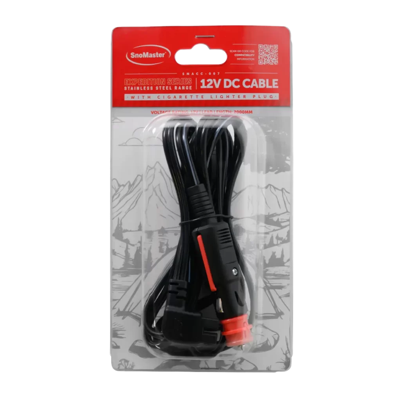 SnoMaster - Expedition Series (Stainless Steel Range) 12V DC Cable With Cigarette Lighter Plug (S...