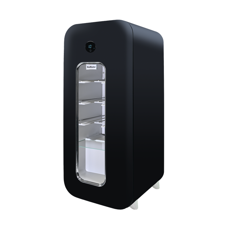 SnoMaster - 14 Bottle Single Zone Retro Wine Cooler - Black (VT-19RB)