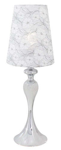 ***Le Fleur Floral T/Lamp 245mm Chrome W/O Shade