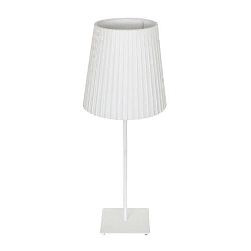 ***Table Lamp Metal & Fabric White