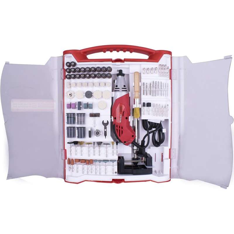 Rotary Tool 170 W Accessory Set 245 Pc With Stand And Flex Shaft