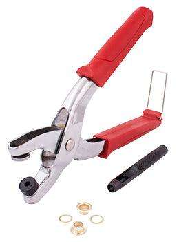 Grommet Setting Tool Kit C/W 10 Pc Eyelets 7 Mm