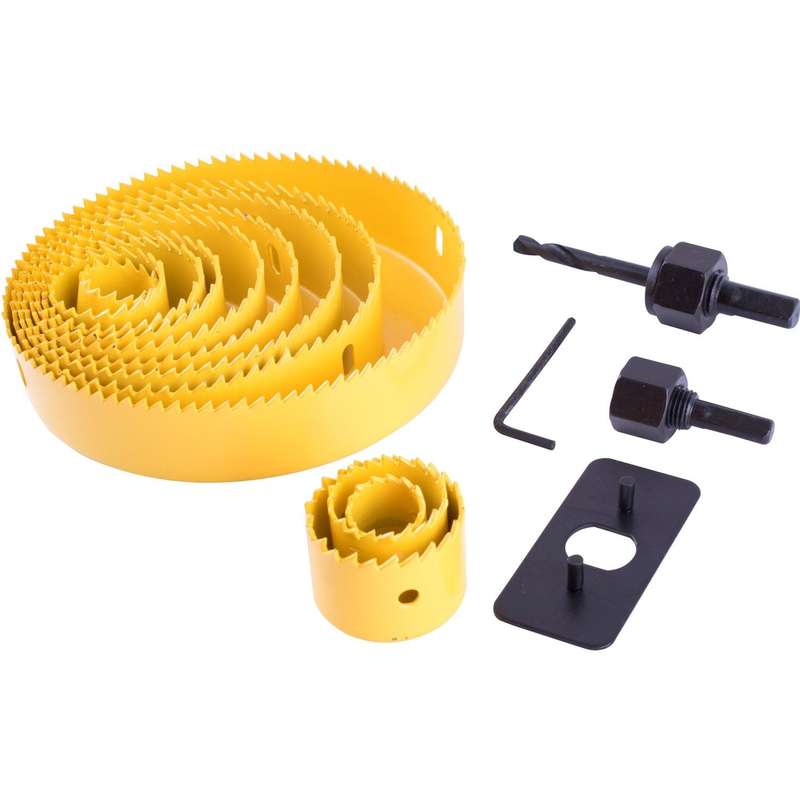 Hole Saw Set Carbon Steel 16 Pce 19 127mm