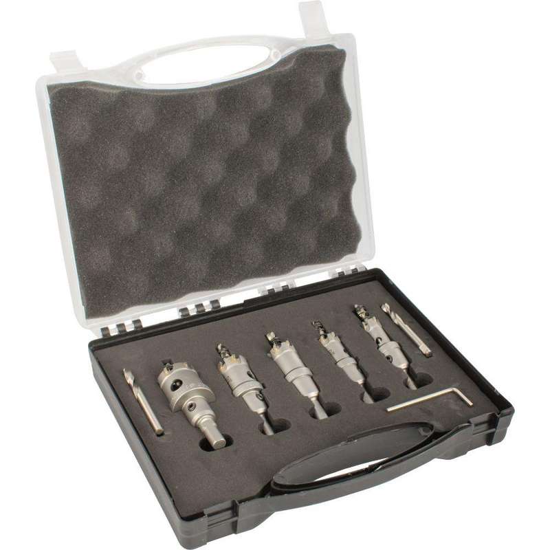 Hole Saw Set Tct 5 Pc 16,20,22,25.32 Mm For Metal C/W Carry Case