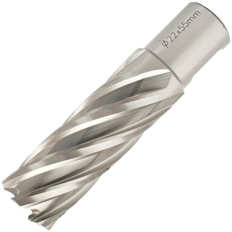 Annular Hole Cutter Hss 22 X 55 Mm Weld Shank 19.05 Mm