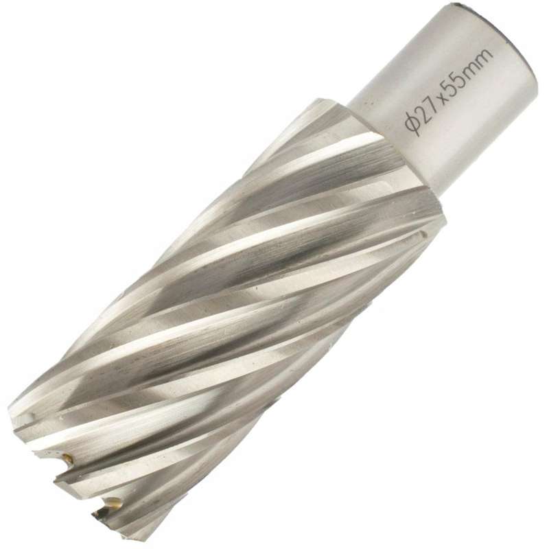 Annular Hole Cutter Hss 27 X 55 Mm Weld Shank 19.05 Mm