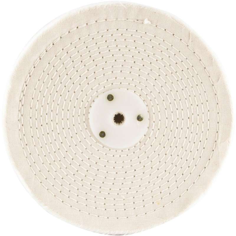 White Buff/Mop 200 Mm X 3 Section X 30 Mm Thick 1/2' Hole