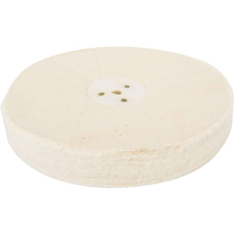 White Buff/Mop Unstitched 200 X 50 Ply X 1/2' Hole