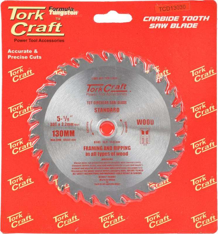 Blade Tct 130 X 30 T 16/13 General Purpose Combination Wood