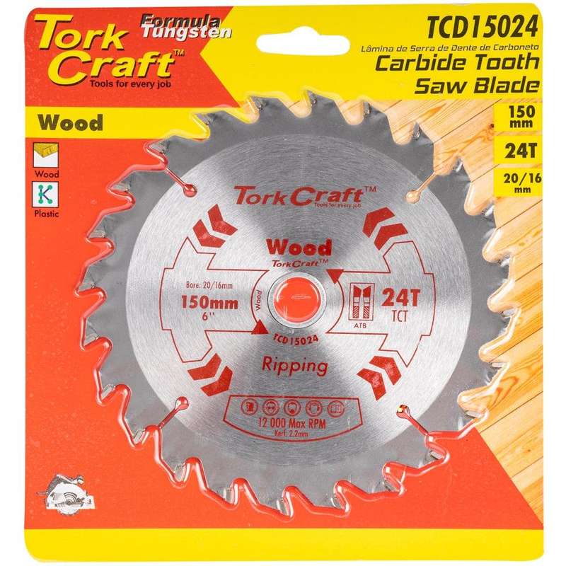 Blade Tct 150 X 24 T 20/16 General Purpose Rip Wood