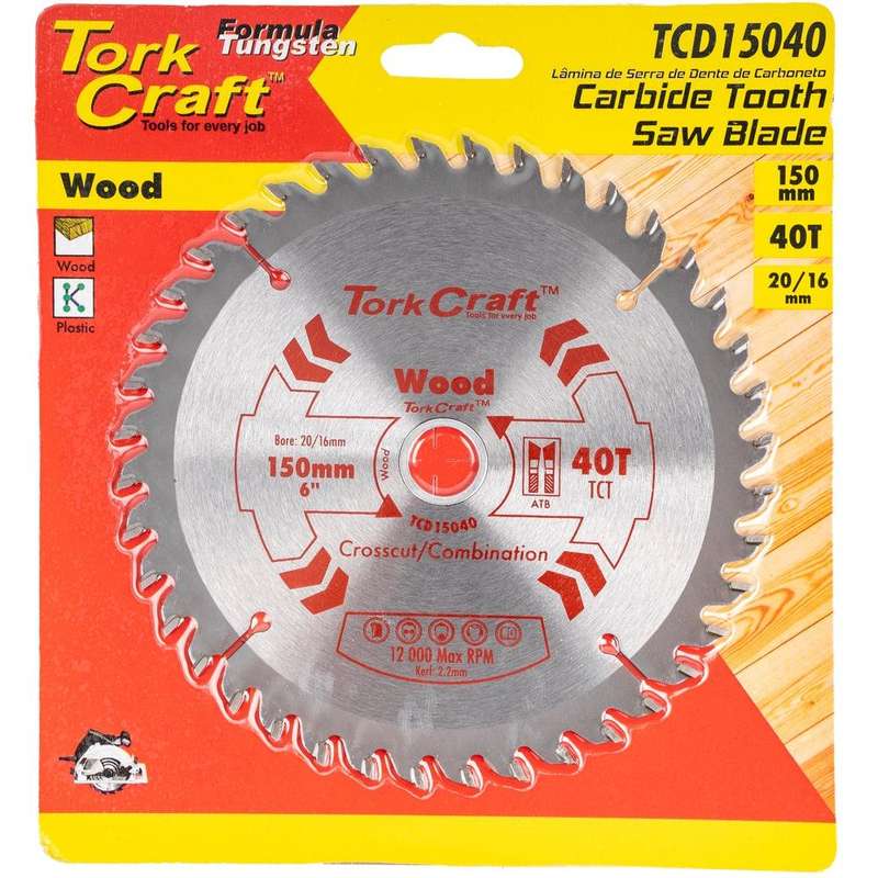 Blade Tct 150 X 40 T 20/16 General Purpose Combination Wood