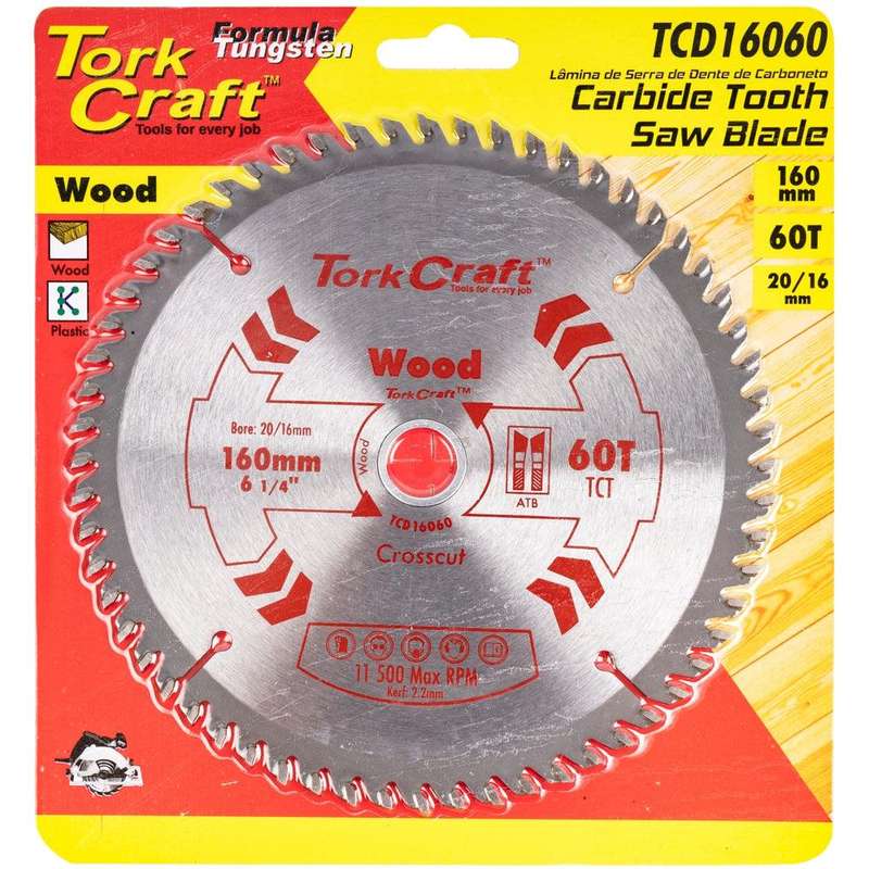 Blade Tct 160 X 60 T 20/16 General Purpose Cross Cut