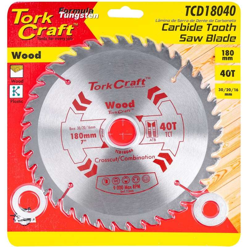Blade Tct 180 X 40 T 30/20/16 General Purpose Combination