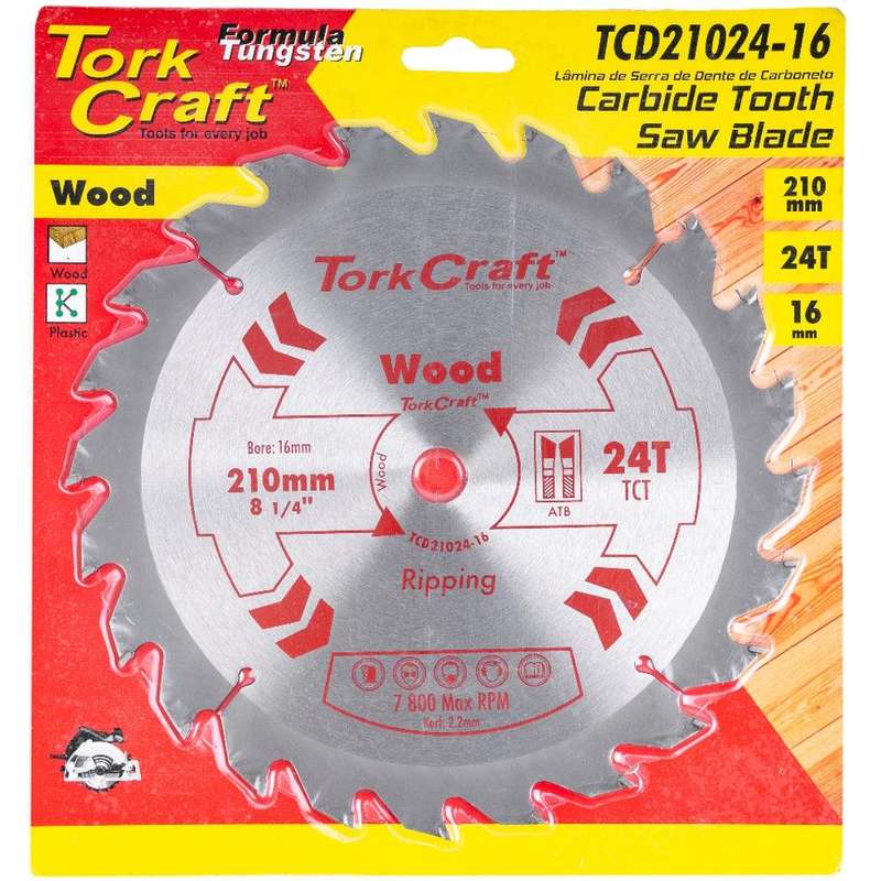 Blade Tct 210 X 24 T 16 Mm General Purpose Rip