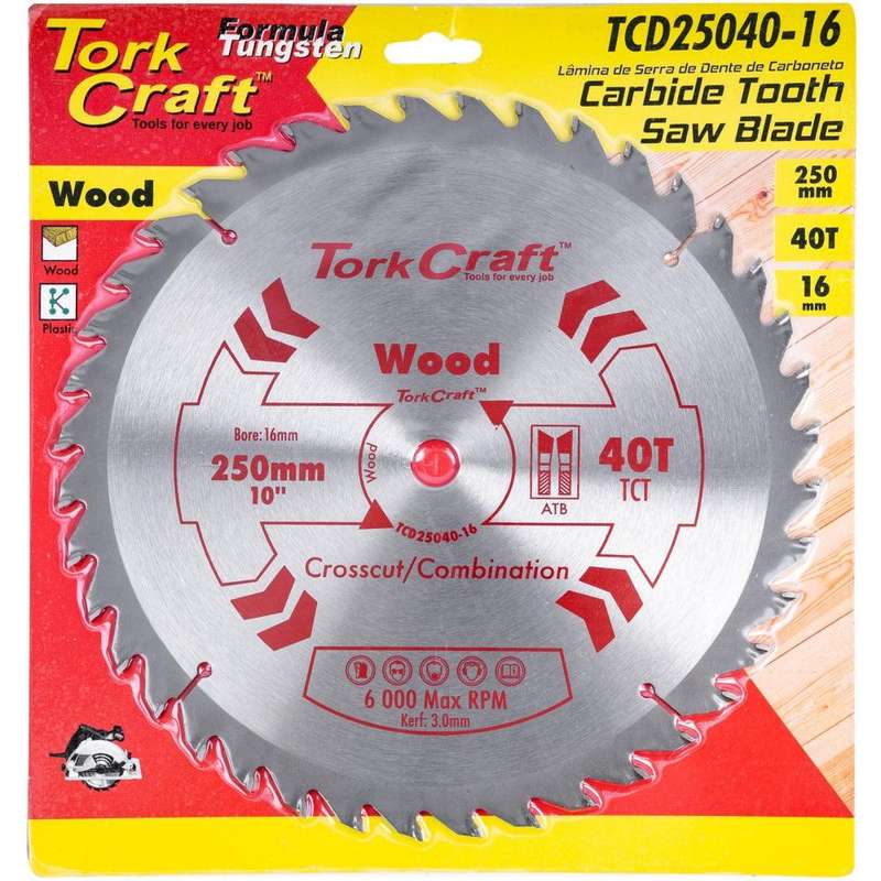 Blade Tct 250 X 40 T 16 Mm General Purpose Combination