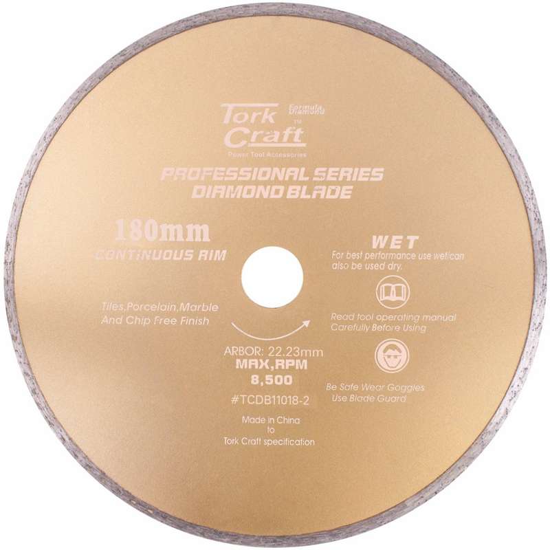 Diamond Blade 180 Mm X 22.23 Continues Rim