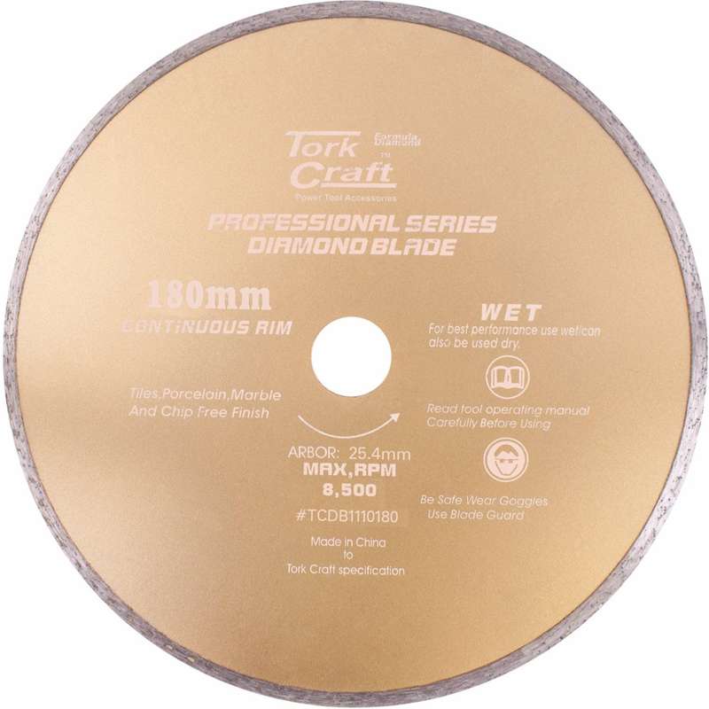 Diamond Blade 180 Mm X 25.4 Continues Rim
