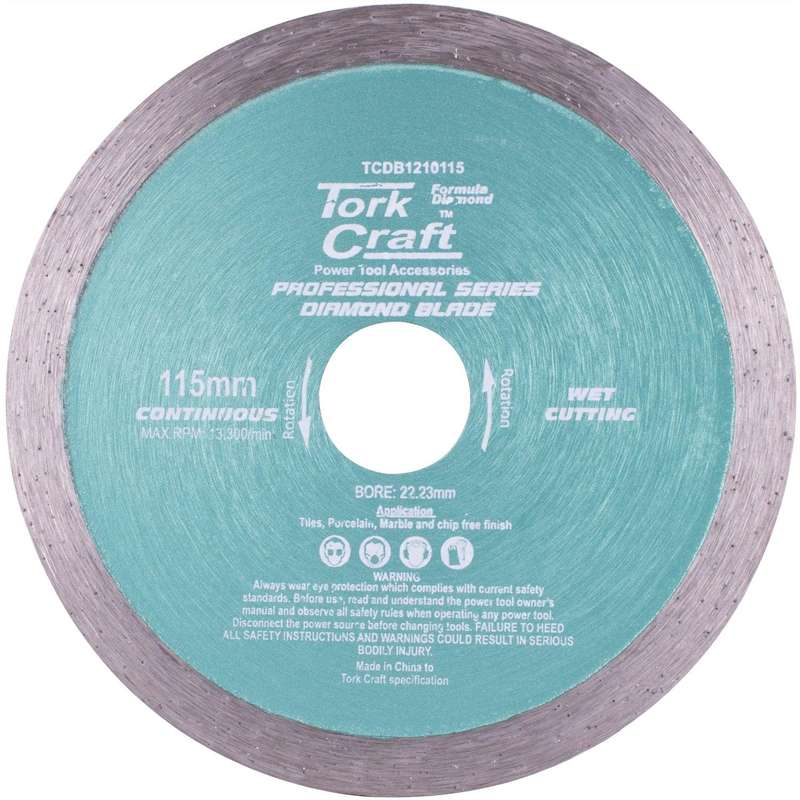 Diamond Blade 115 Mm Continues Rim Hot Pressed Contractor