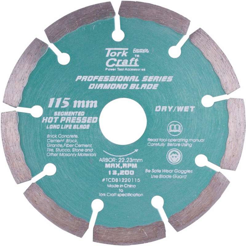 Diamond Blade 115 Mm Segmented Hot Pressed Contractor