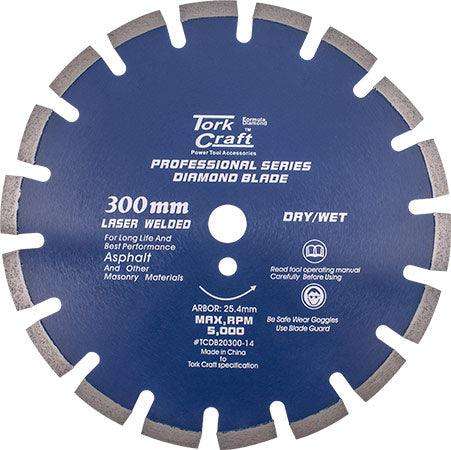Diamond Blade 300 X 25.4 Mm Asphalt Laser Welded Segmented Tar