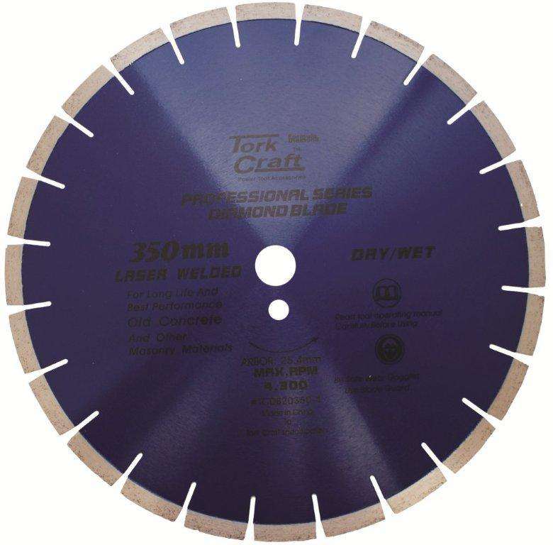 Diamond Blade 350x25.4 Mm Concrete Laser Welded Segmented