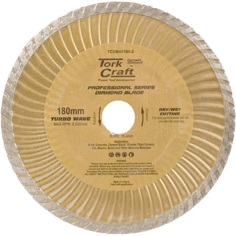 Diamond Blade 180 X25.4 Mm Turbo Wave