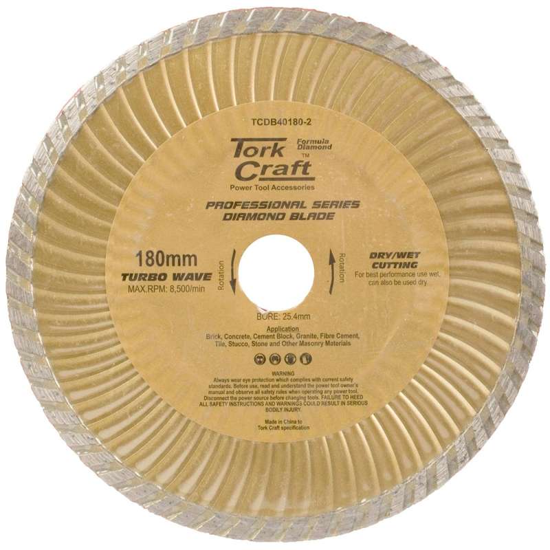 Diamond Blade 180 X22.22 Mm Turbo Wave